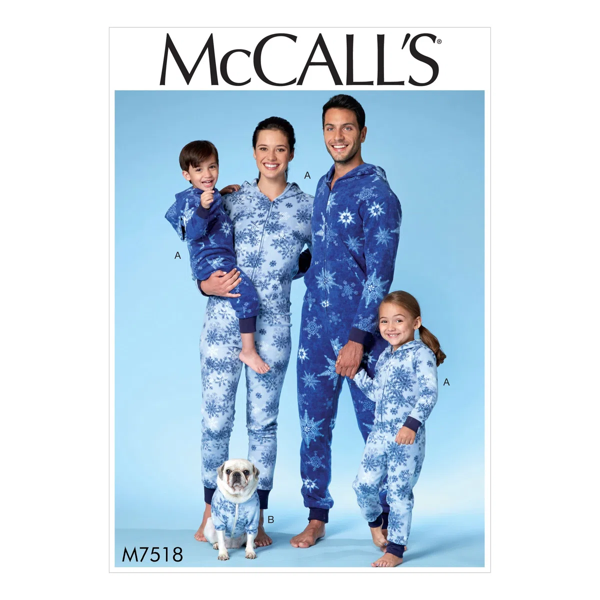 McCall 's Patterns Herren/Damen/Jungen/Mädchen/Kind Jumpsuit und Hundemantel, Mehrfarbig, Größen 3–8