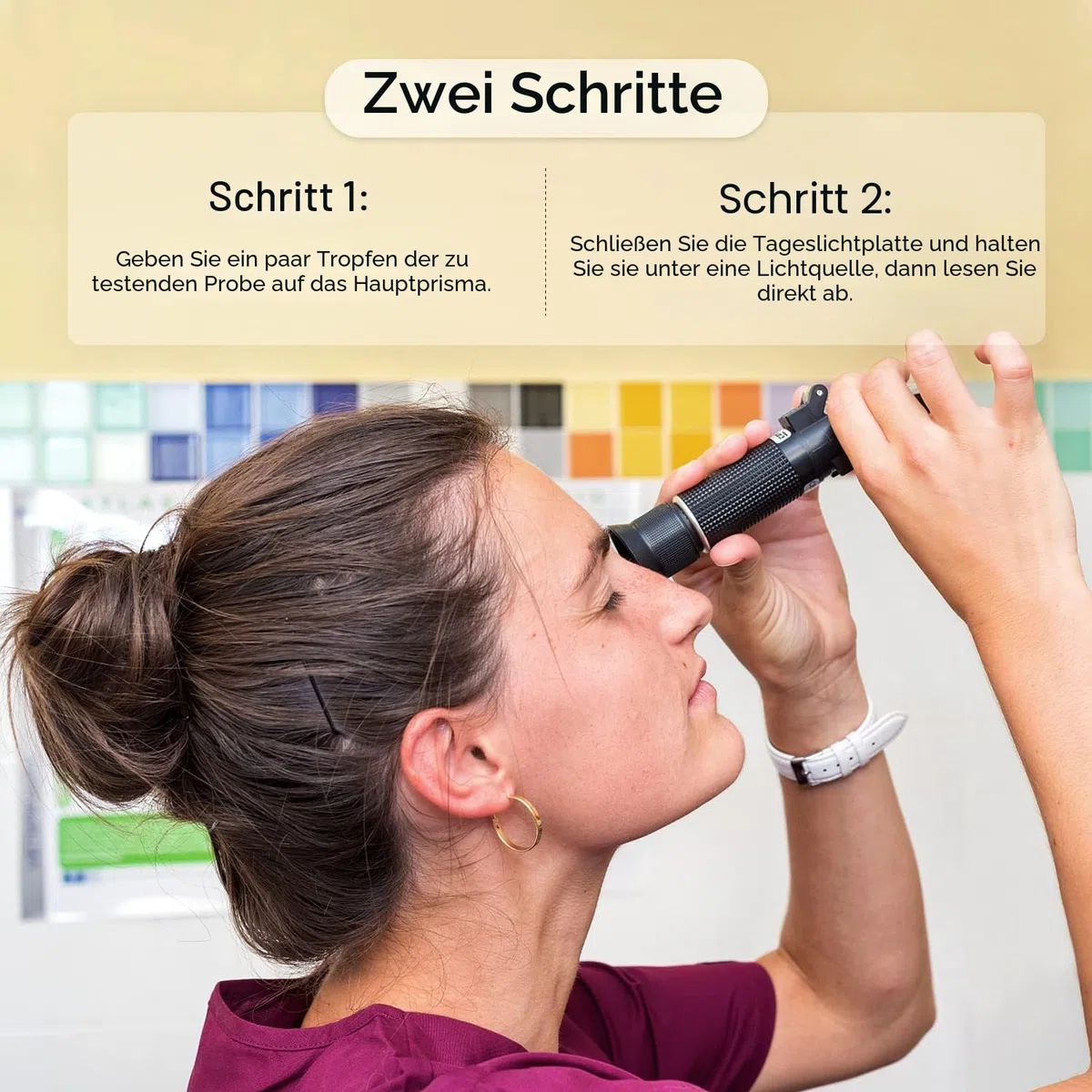 Hochpräzises Alkohol Refraktometer 0-80% v/v, Handgehaltenes Alkohol Gehaltsmessgerät, Tragbares Refraktometer Alkoholmessgerät für Bourbon Vodka Gin Tequila Mezcal Whisky Scotch etc.