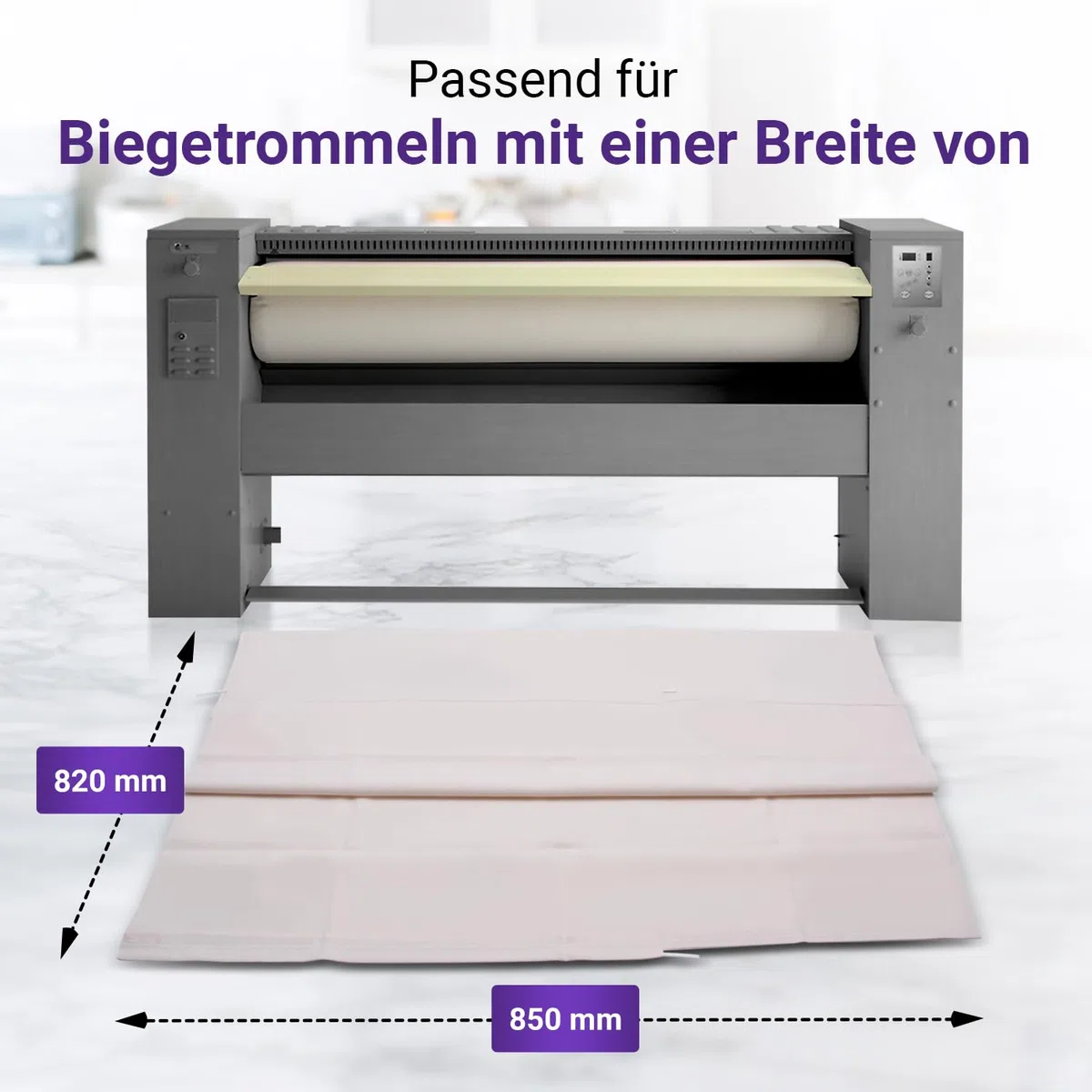 Walzenbezug für Mangel Bügelmaschine, Mangelbezug 85cm für Automatische Bügelmaschine Walzenbezug, Bezug Mangel für Bügel Walze