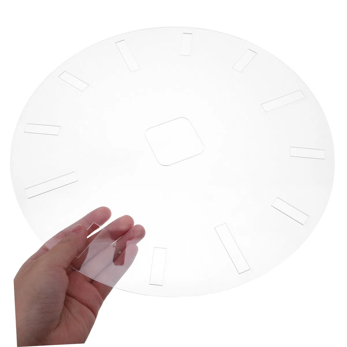 Präzise Acryl Schablone mit Rundem Zifferblatt und Transparentem Design für Uhrenbausätze für Holzbearbeitung und Kreative Heimdekorationen