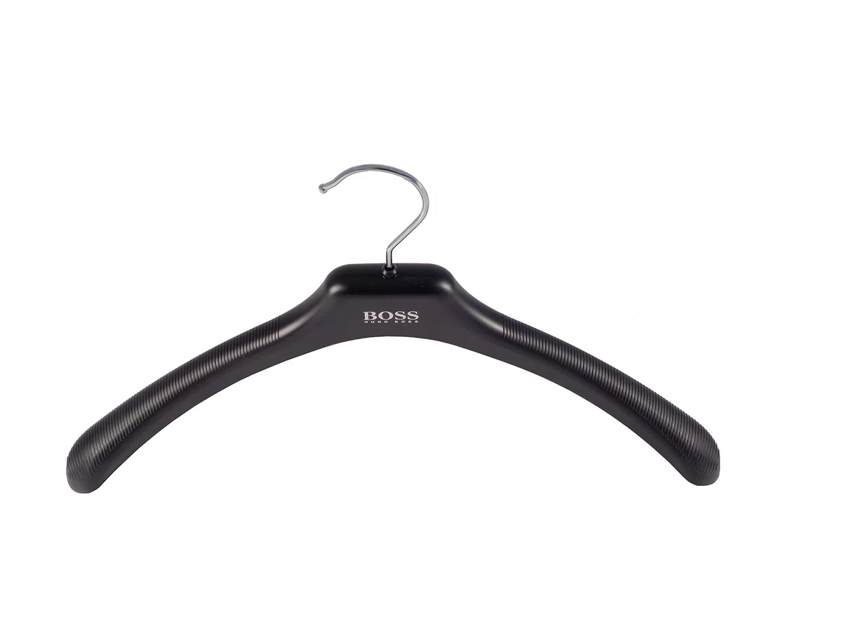 Marken Kleiderbügel für Jacken und Mäntel, 42 cm, schwarz, WJT42b, 10 Stück