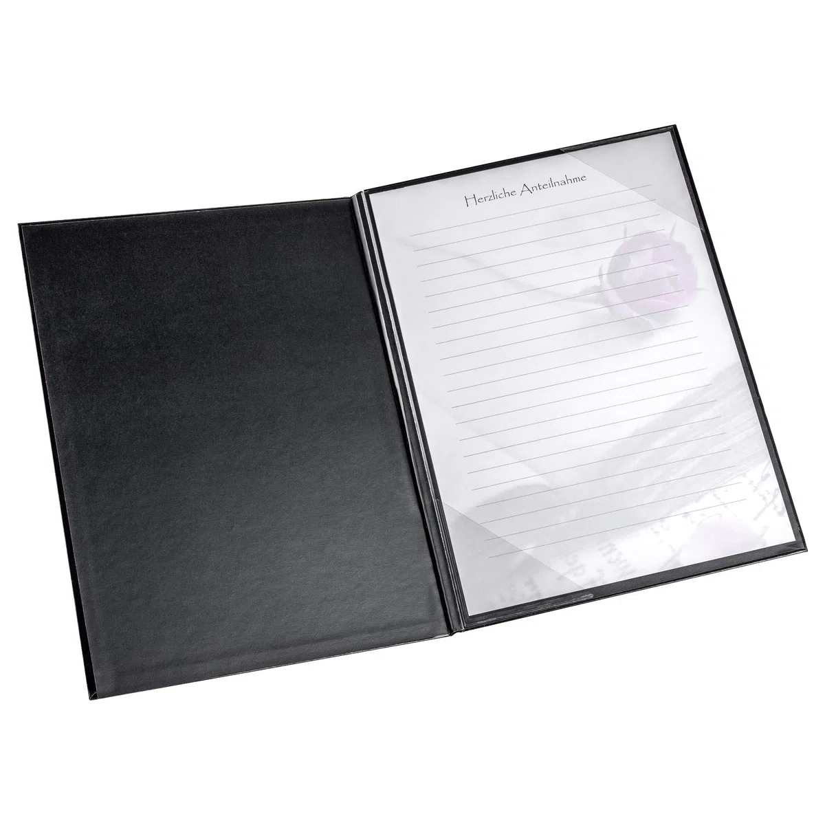 walther design Kondolenzmappe schwarz 21 x 29,7 cm (DIN A4) Kondolenz KM-130-D
