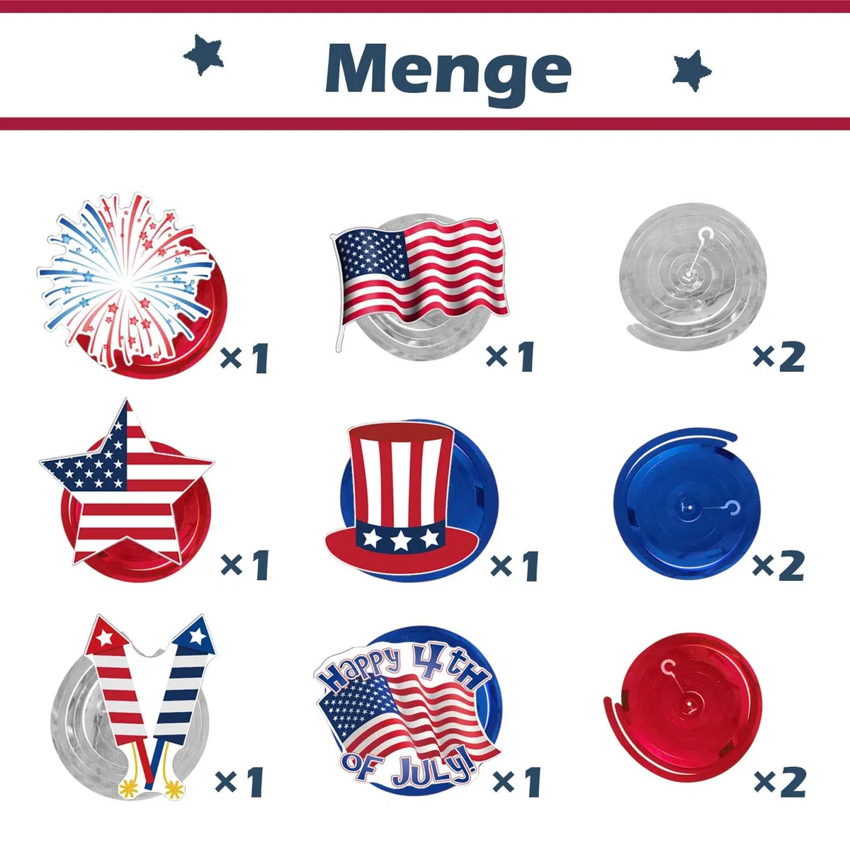 USA Deko Amerika Flagge 12 Stück Spiralen American Banner 4. Juli Tag Unabhängigkeitstag Amerikanische Deko Amerika Deko