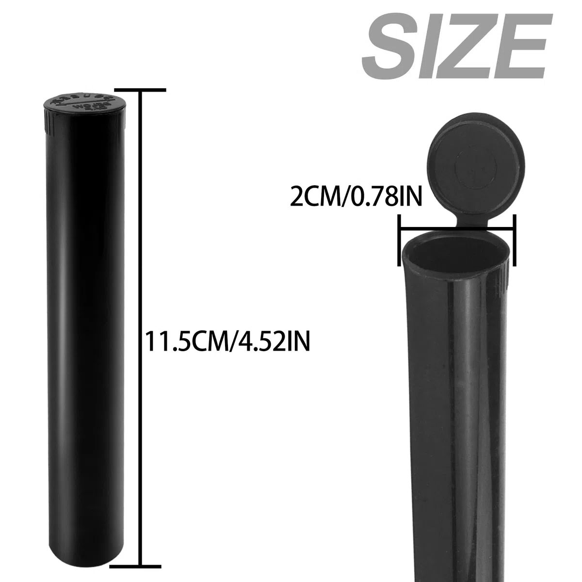 TORMEN 116 mm Tuben, wasserdicht, luftdicht, Kunststoff, Quetschflaschen mit Kappen, Schwarz, 20 Stück