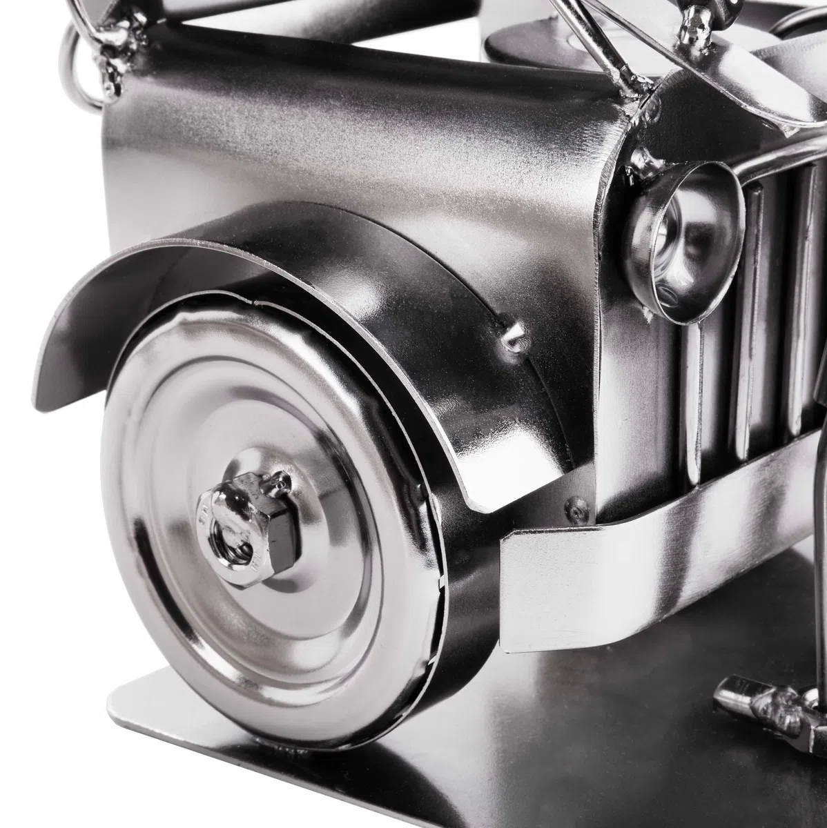 BRUBAKER Schraubenmännchen Automechaniker - Handarbeit Eisenfigur Metallmännchen - Metallfigur Geschenk für Mechaniker, KFZ-Mechatroniker, Tuner und Auto Bastler