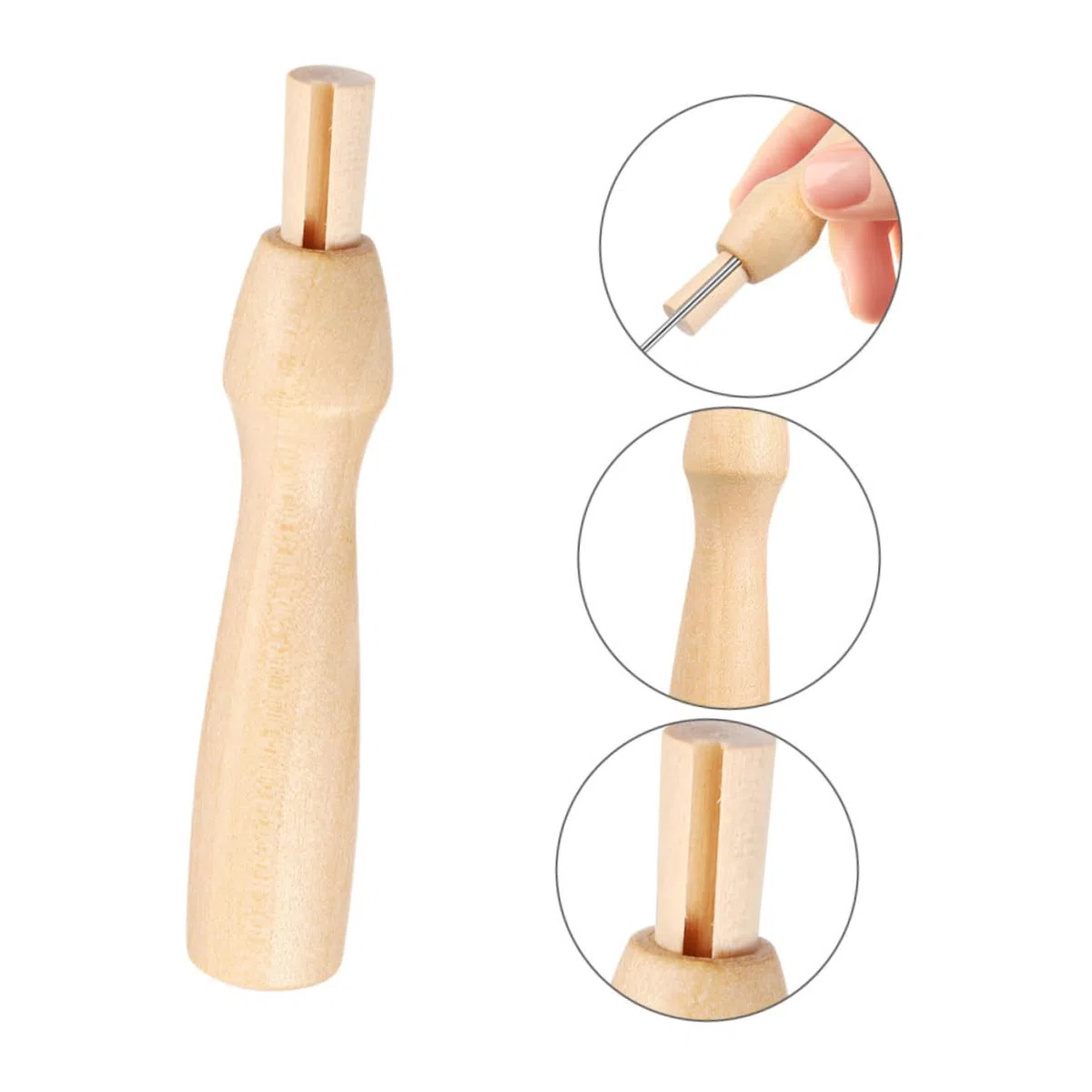 30 Stück Filznadelgriffe Aus Holz Ergonomisch Für Wollfilzwerkzeuge Filznadeln Filzwerkzeuge Zubehör Basteln Handgriff Für Kreatives Filzen