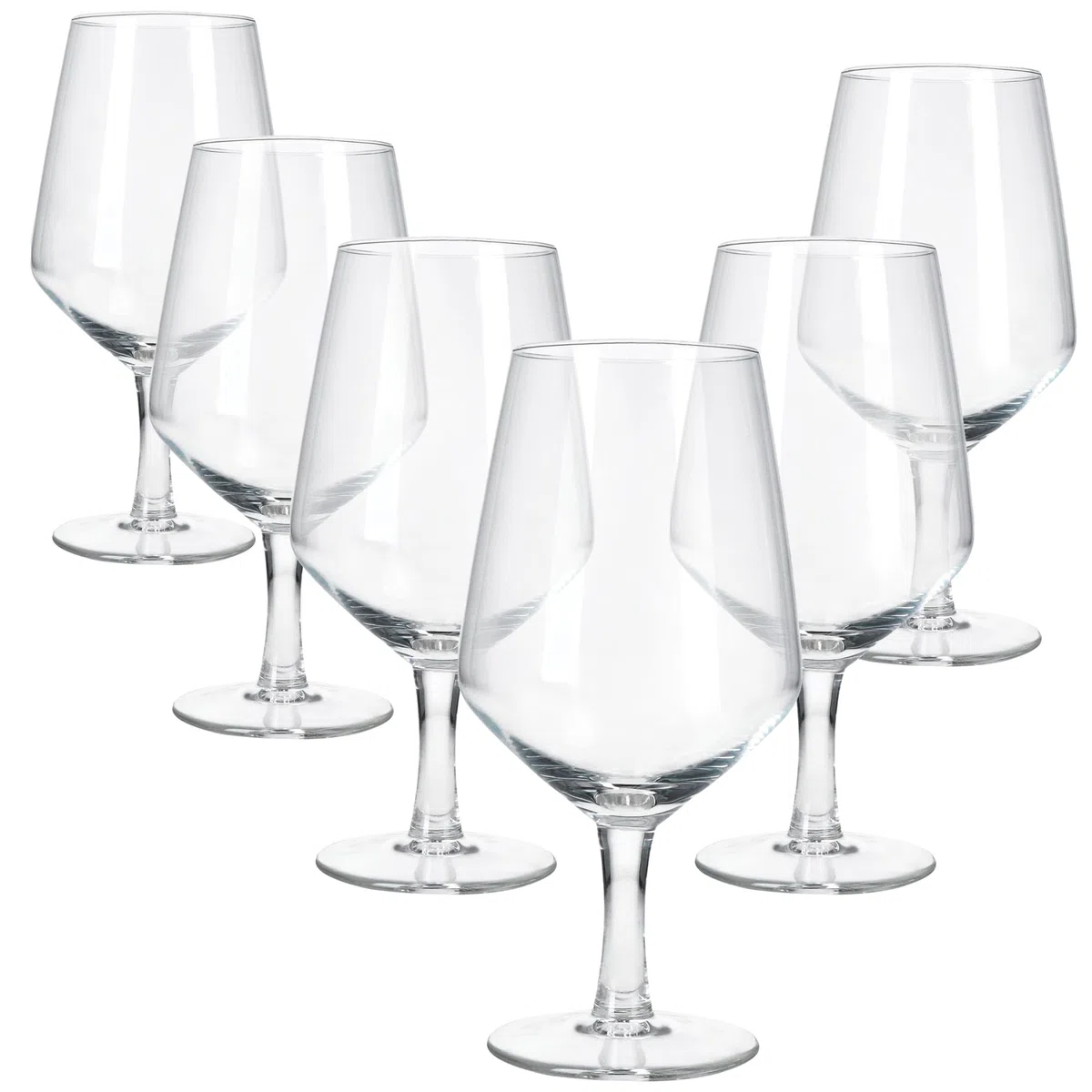 MamboCat 6er Set Carré Bierglas I 400ml, Höhe 18cm I für 6 Personen I Bierkelch aus Glas mit Fuß I transparentes Bierglas I Biergläser für Partys, Geburtstage, Feiern, Bierfeste & Co