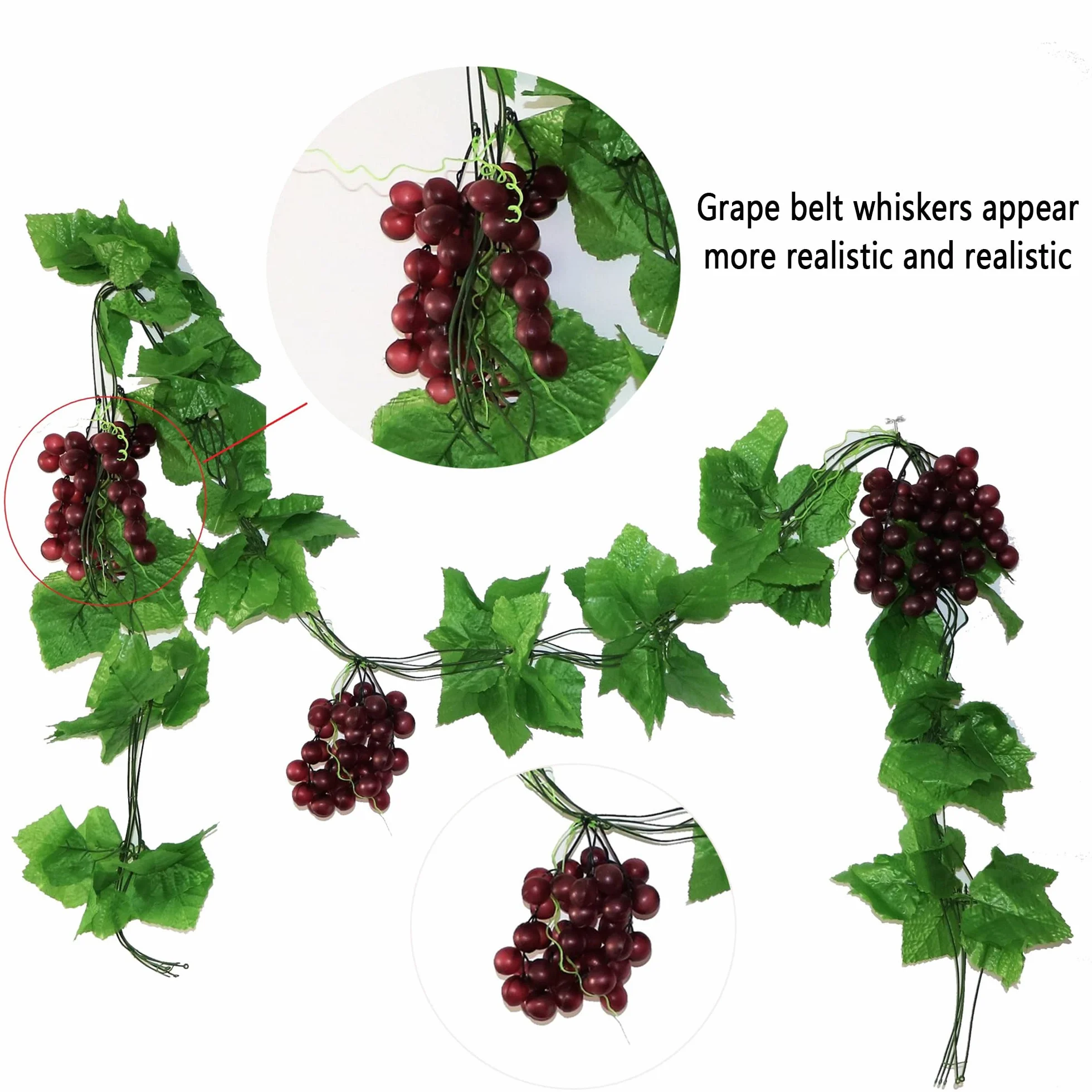 10pcs KüNstliche Kunststoff Traube,KüNstliche Weintrauben Reben,Kuenstliche Weinrebe,TraubenspießE Aus Kunststoff,KüNstliche Obst GemüSedekoration,Zur SchießRequisiten (10, grün)