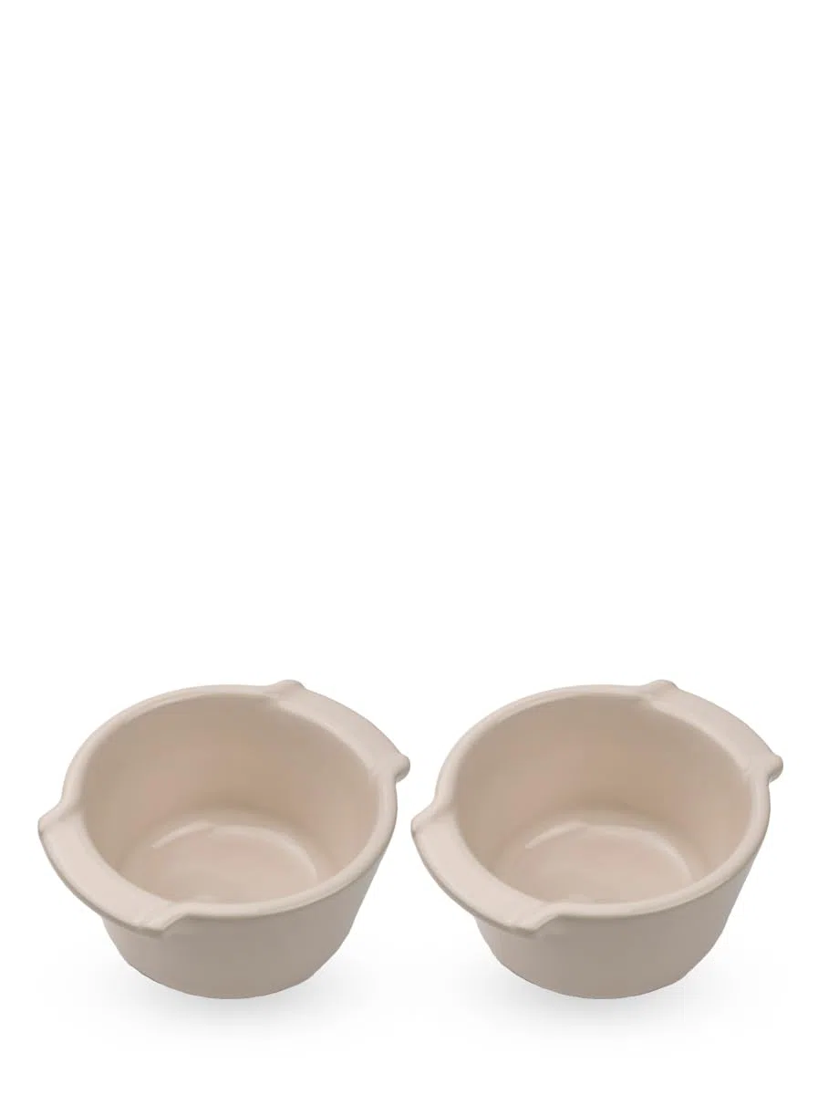 2er-Set Auflaufförmchen aus Keramik 200 ml, Ecru