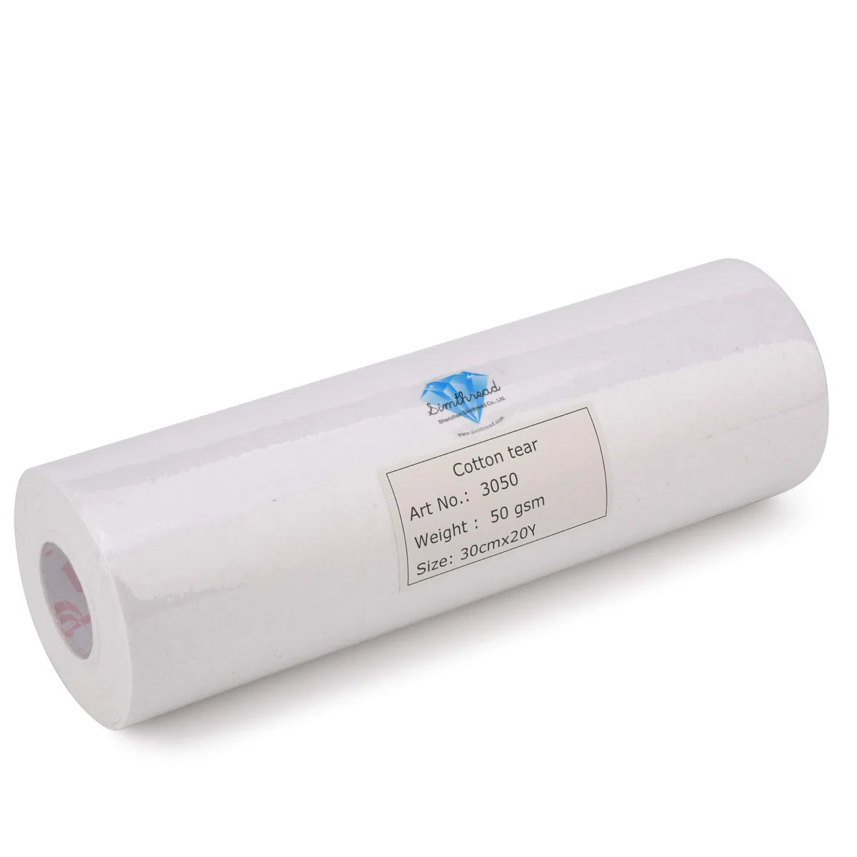 Simthread Maschinen Stickvlies Tear Away Reißvlies - 12" x 20M / Rollen (30CM x 21.87Yd) - Mittleres Gewicht 1.8OZ (50gm) für Maschinensticken