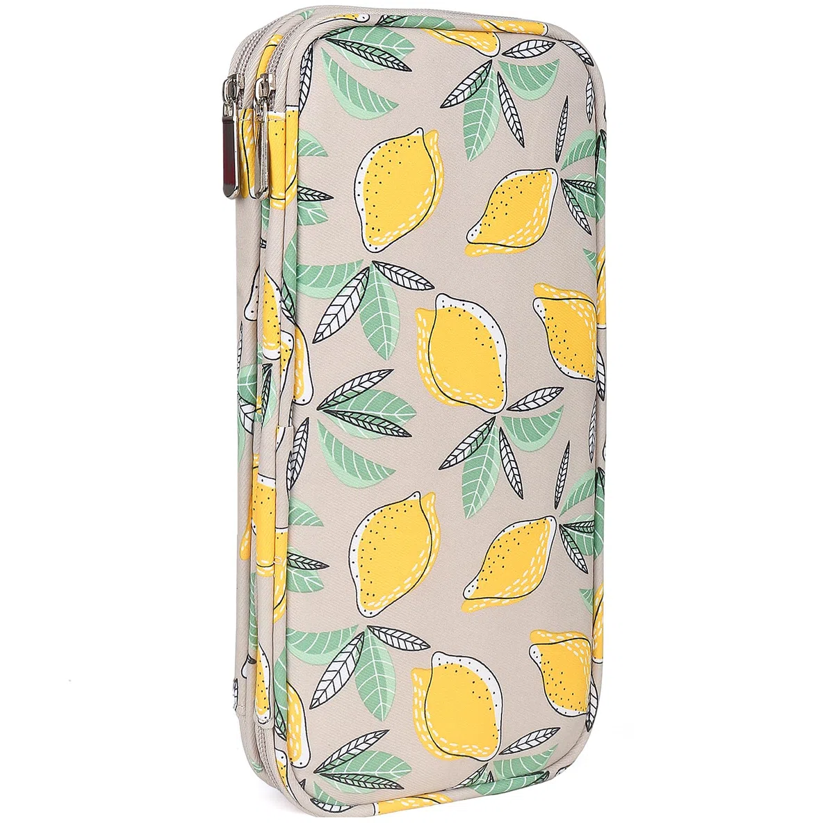 Aeelike Gelbe Zitrone Stricknadeln Häkelnadeln Aufbewahrung Etui, Doppelter Organizer Tasche mit Reißverschluss für Tunesische Häkelnadel Aufbewahrung, Stricknadel Set und Strickzubehör (OHNE Zubehör)