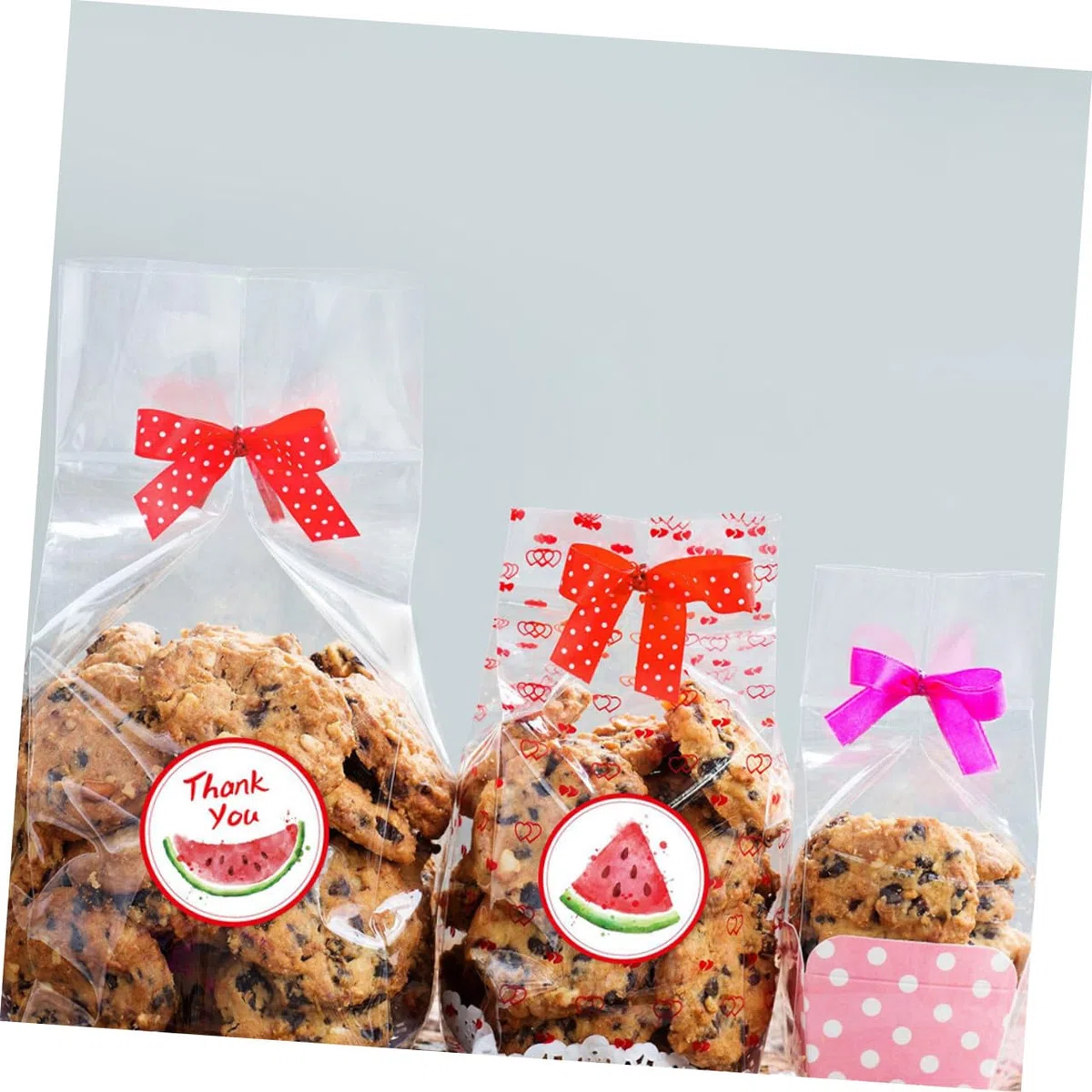 SEWOART Hawaiian Candy Papiertüten 20X8X5 Zoll Wassermelonenmotiv Lebensmittelqualität Geschenkbeutel Für Sommerparty Familienfeier Süßigkeiten Verpackung