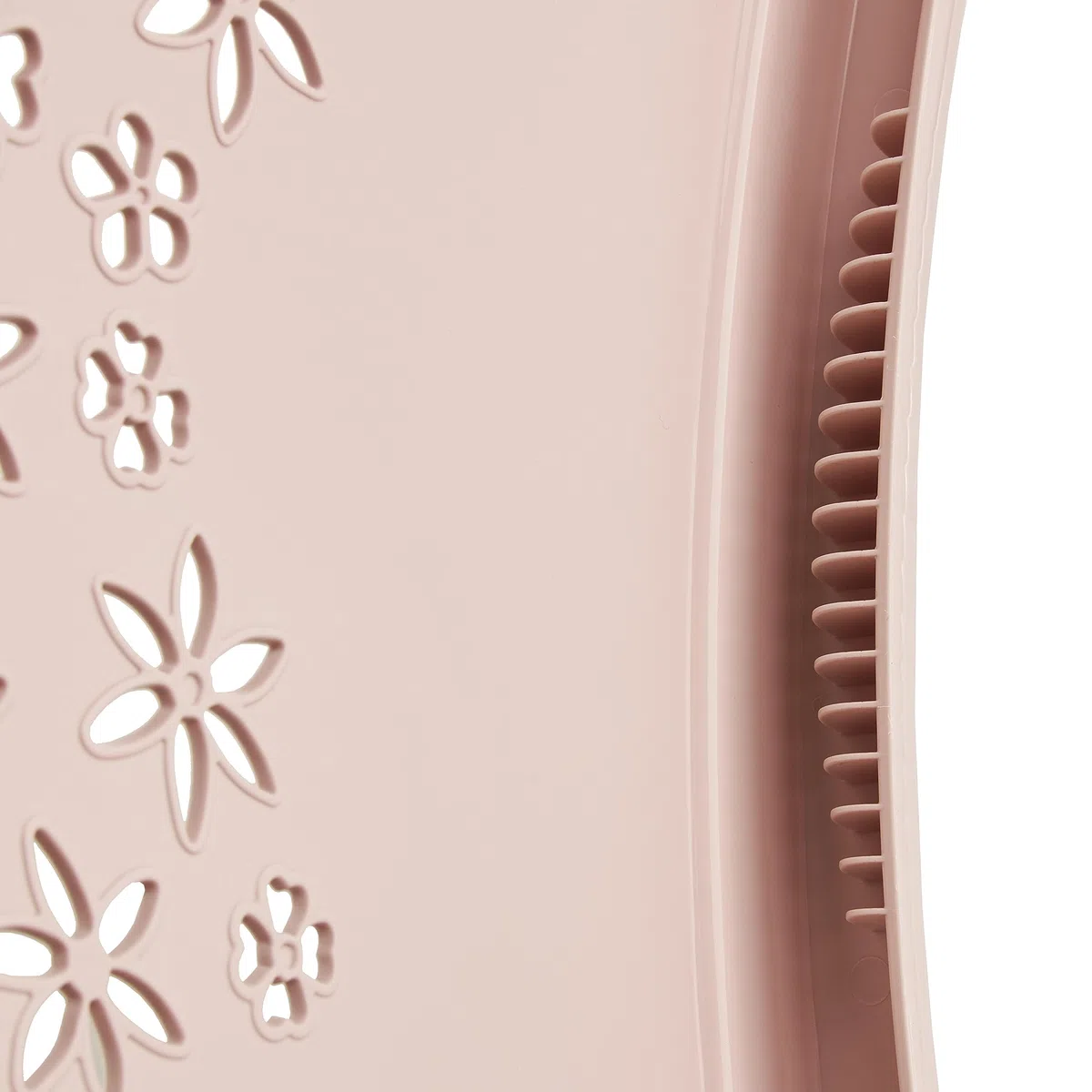keeeper Ergonomischer Wäschekorb mit luftdurchlässigem Dekor, Anti-Rutsch-Softgriffe, 50 l, Lasse, Nordic Pink