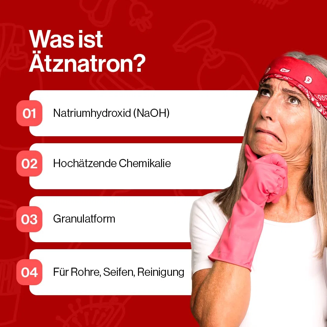 Ätznatron 1kg >99% Reinheit NaOH I Sodium Hydroxide I Natriumhydroxid für Seifenherstellung Reinigung und Entfettung I Caustic Soda I Hochreines I Natronlauge