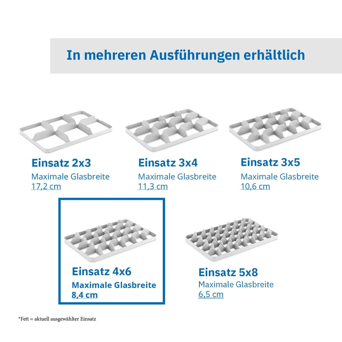 DIE BOX FABRIK Gläserkiste 600x400x200mm mit versch. Einsätzen (24 Gläser 6x4)
