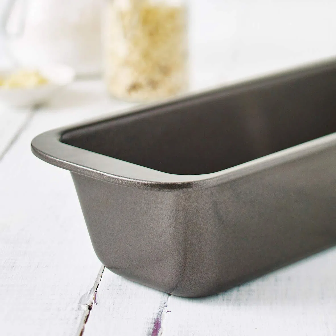 Birkmann Easy Baking Kastenform, rechteckige Brotbackform und Kuchenform aus Karbonstahl mit Antihaftbeschichtung, extra hohem Rand, 1500ml Volumen, 8cm hoch, für Rührkuchen, Grau | 25 cm