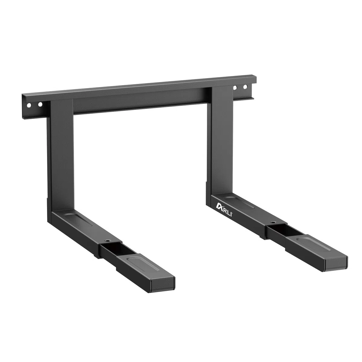 ARLI Mikrowellenhalterung schwarz – Wandhalterung für Mikrowelle Grillofen bis 35 kg Ablage Mikrowellen Wandhalter Regal Halter Inklusive Befestigungsmaterial