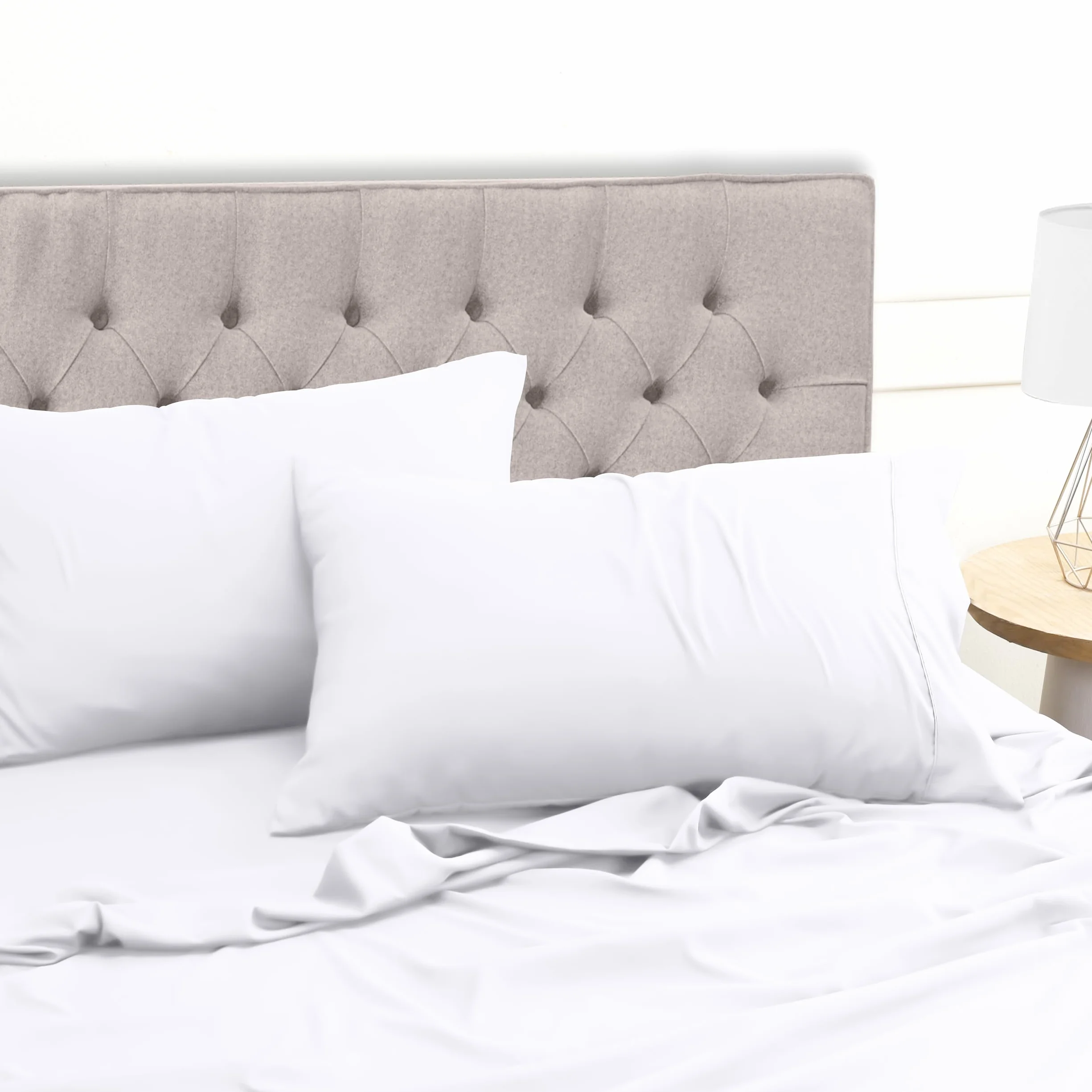 Utopia Bedding 4 Teilige Bettlaken Set 160x200 cm, Weiß - Polyester Microfaser, Oeko-Tex Zertifiziert, 1 Spannbettlaken 160x200 cm, 1 Bettlaken 266x259 cm und 2 Kissenbezüge 50x75 cm