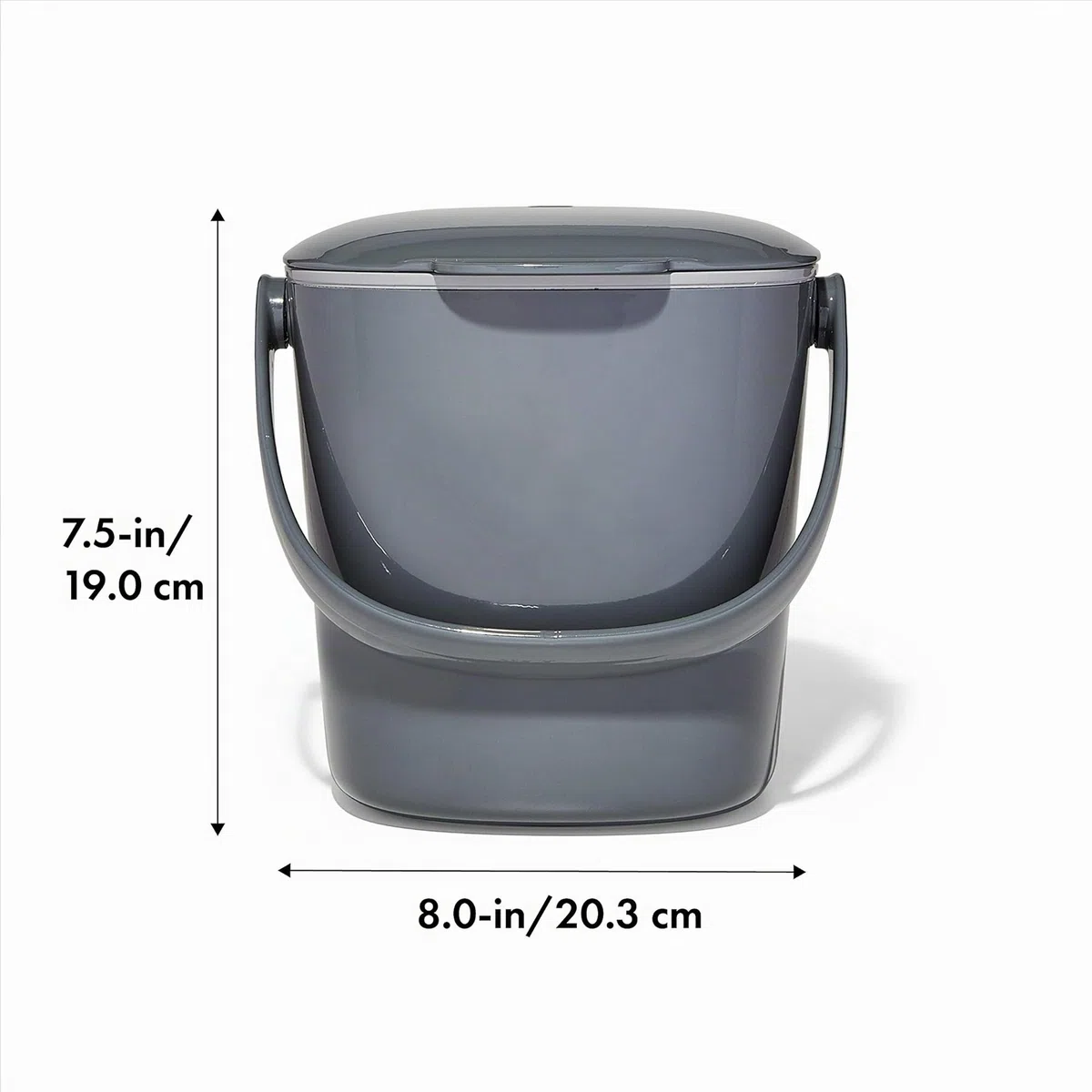 OXO Good Grips Komposteimer grau – geruchsdichter Abfalleimer für die Küche – 2,8 l
