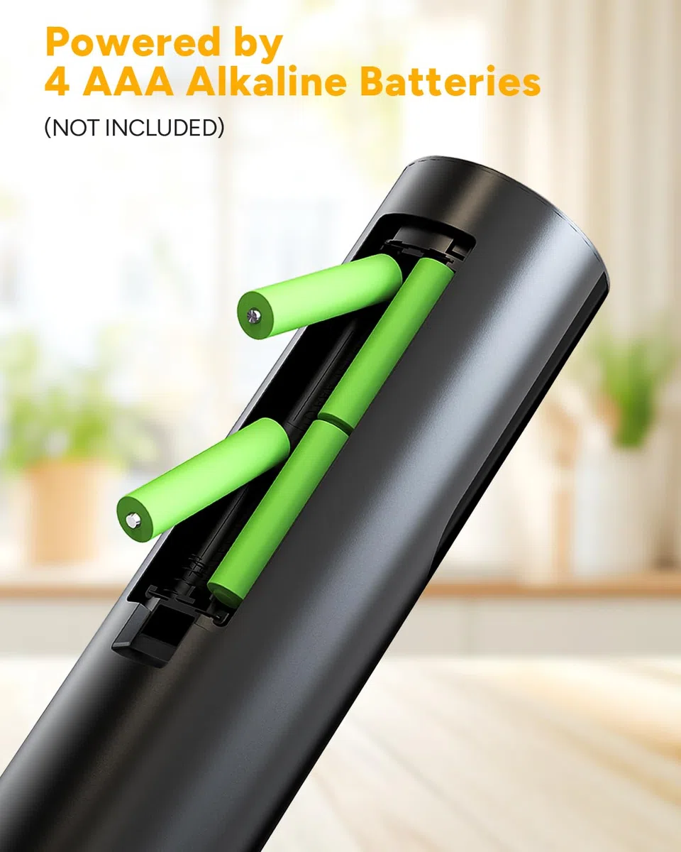 Elektrische Salz- und Pfeffermühle, Top-Befüllung 5-stufige Mahlgrad-Einstellung, 120ml Großes Fassungsvermögen, 2er Set Pfeffermühle Batteriebetriebenen - Komplett mit Sockel und weißem LED-Licht