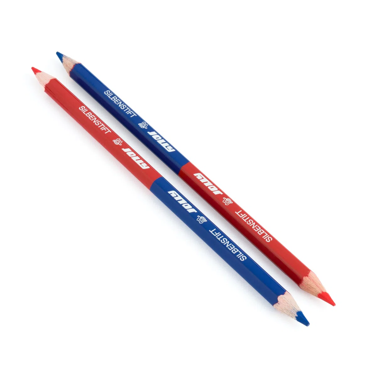 JOLLY Silbenstifte, 12er Faltschachtel, Rot-Blau Buntstifte zum Silbentrennen, zwei Farbminen in einem Stift, für Schreibanfänger, Vorschule, Schule, Konzentration, Schreibtraining