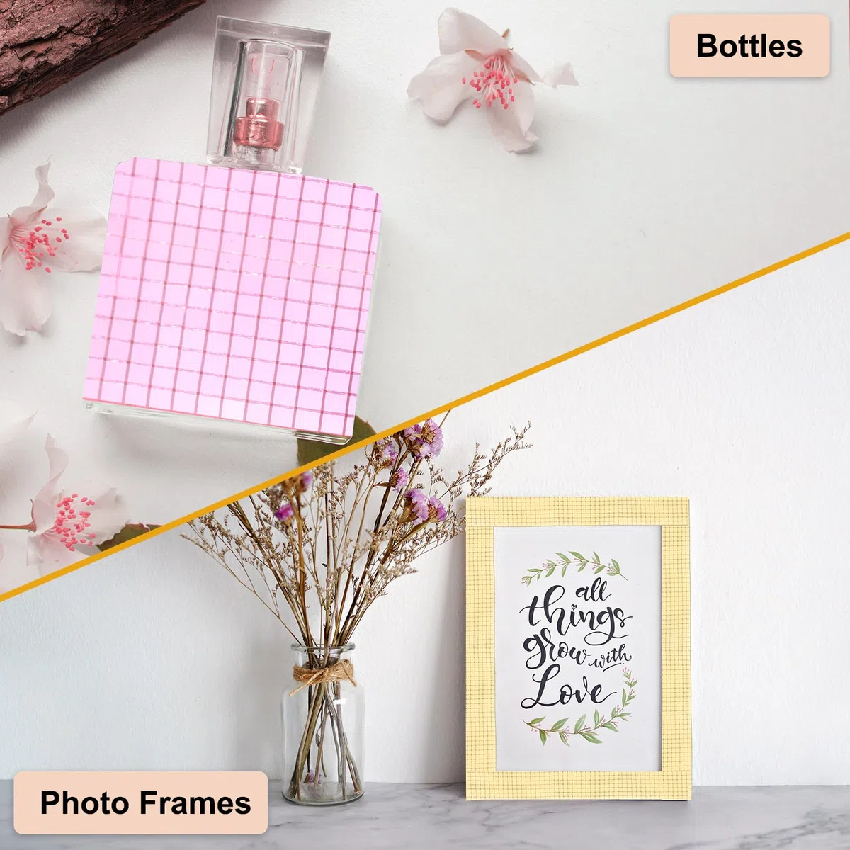 PATIKIL 5x5mm Selbstklebende Spiegel Mosaikfliesen 3600 Stück Quadratische Mini Glas Mosaik Disco Fliesen Aufkleber Für DIY Bastel Disco Ball Party Deko Pink