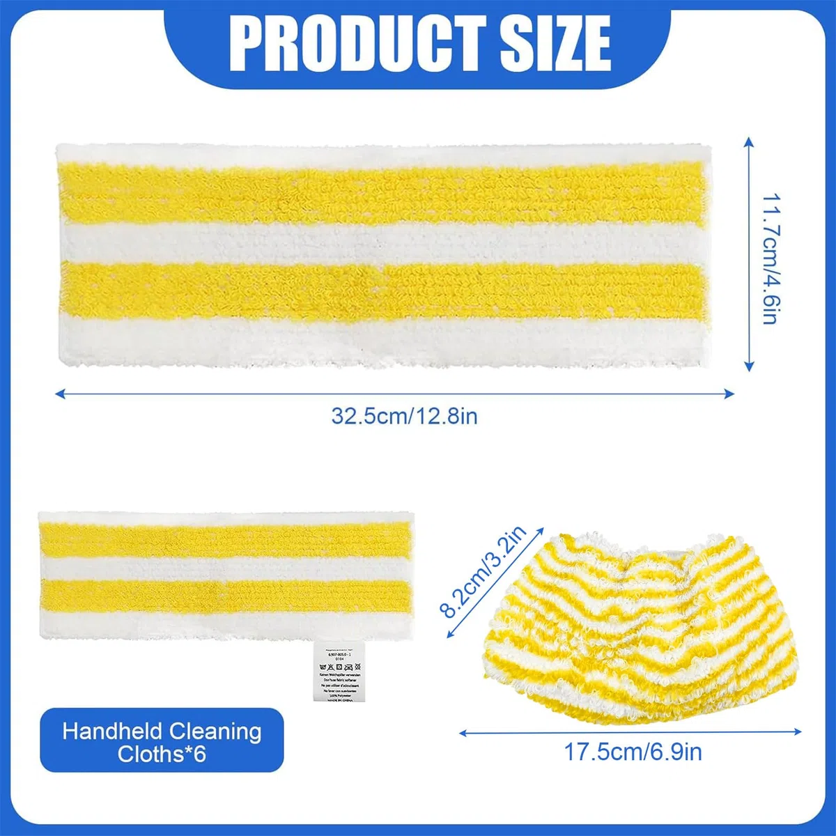 10 Stück Ersatz Mikrofaser Tuchset – Kompatibel für Kärcher Dampfreiniger EasyFix Wischmopp Ersatzbezug Set SC 2, SC 3, SC 4, SC 5 Dampfreiniger Bodendüse Mikrofaser Mop Zubehör für Alle Bodenarten