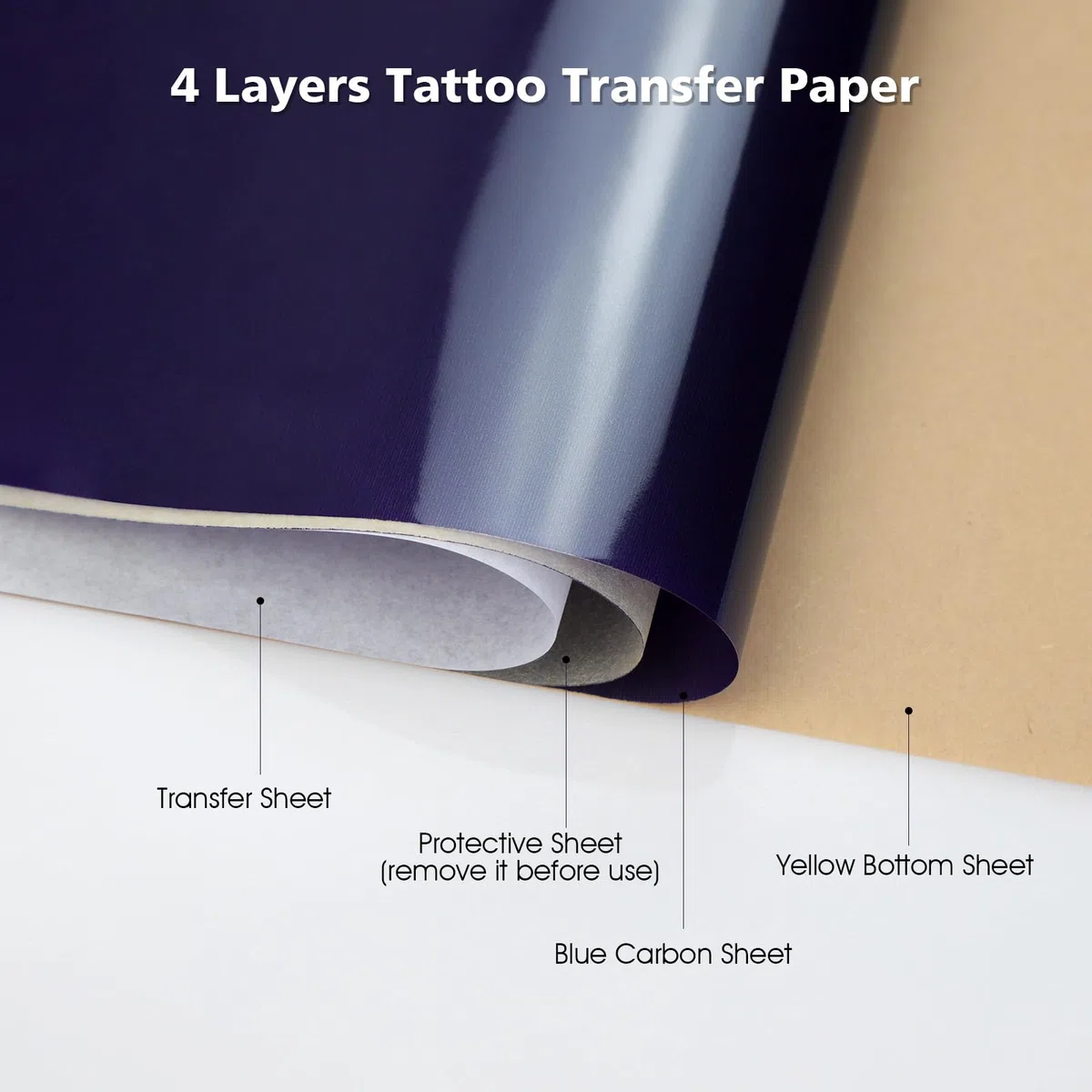 100 Blätter Tattoo Transferpapier Tattoo Papier, A4 Tattoo Stencil Papier Tattoo Transfer Papier, Schablonenpapier Stencil Papier Matritzenpapier für Tattoos