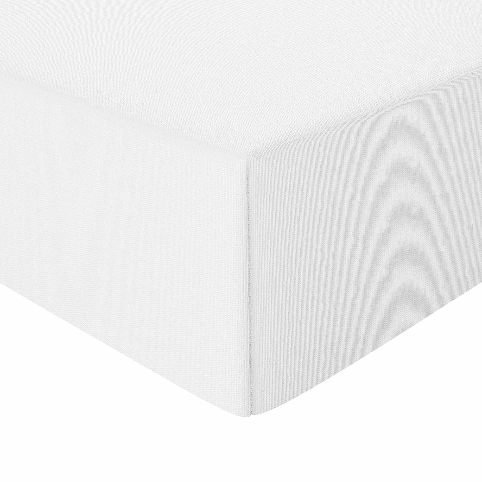 Amazon Basics Jersey Spannbettlaken, 100% Baumwolle, Spannbetttuch - Matratzenhöhe bis 30 cm, 180 x 200 cm, Weiß