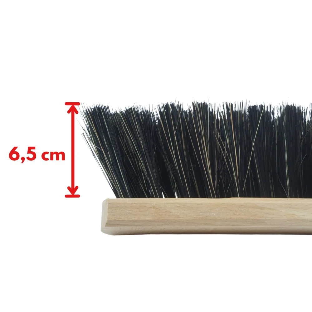 Saalbesen Besen ohne Stiel Ideal als Zimmerbesen Holzbesen Kehrbesen Werkstattbesen Hallenbesen Industriebesen Hausbese Terassenbesen Haarbesen mit Metallhalterung (60 cm ohne Stiel)