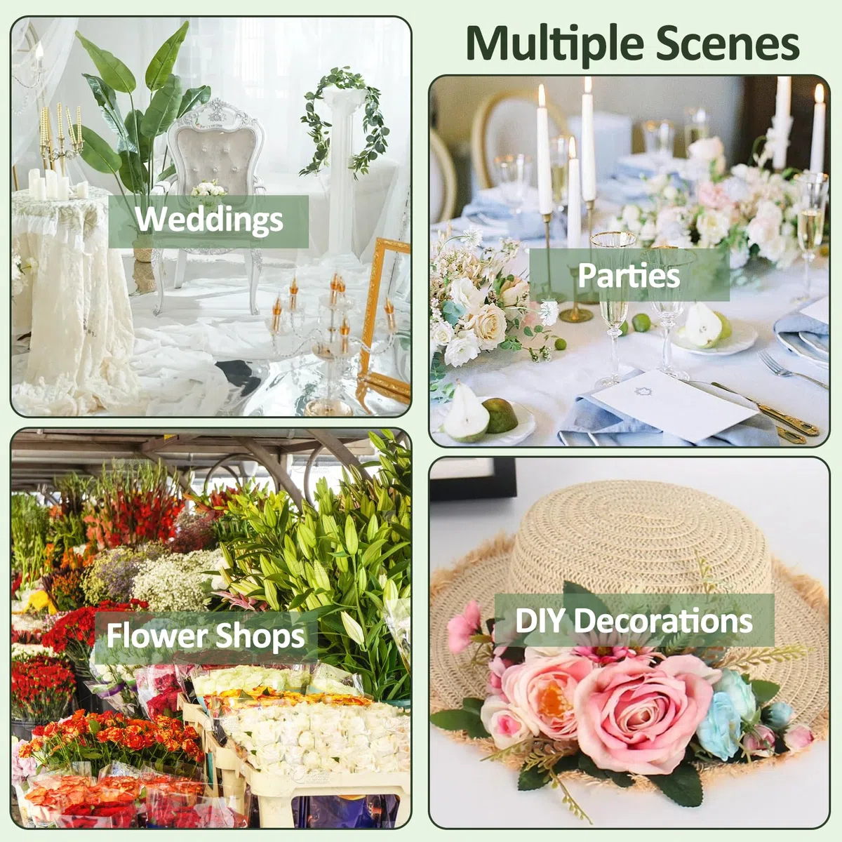12 Stück Steckschaum Rund Grün Mit Klebepunkt Und 23m Blumendraht – Blumensteckschaum Für Frischblumen Gestecke, Hochzeit, Party, Weinflasche, Geschenkbox, DIY Floristik