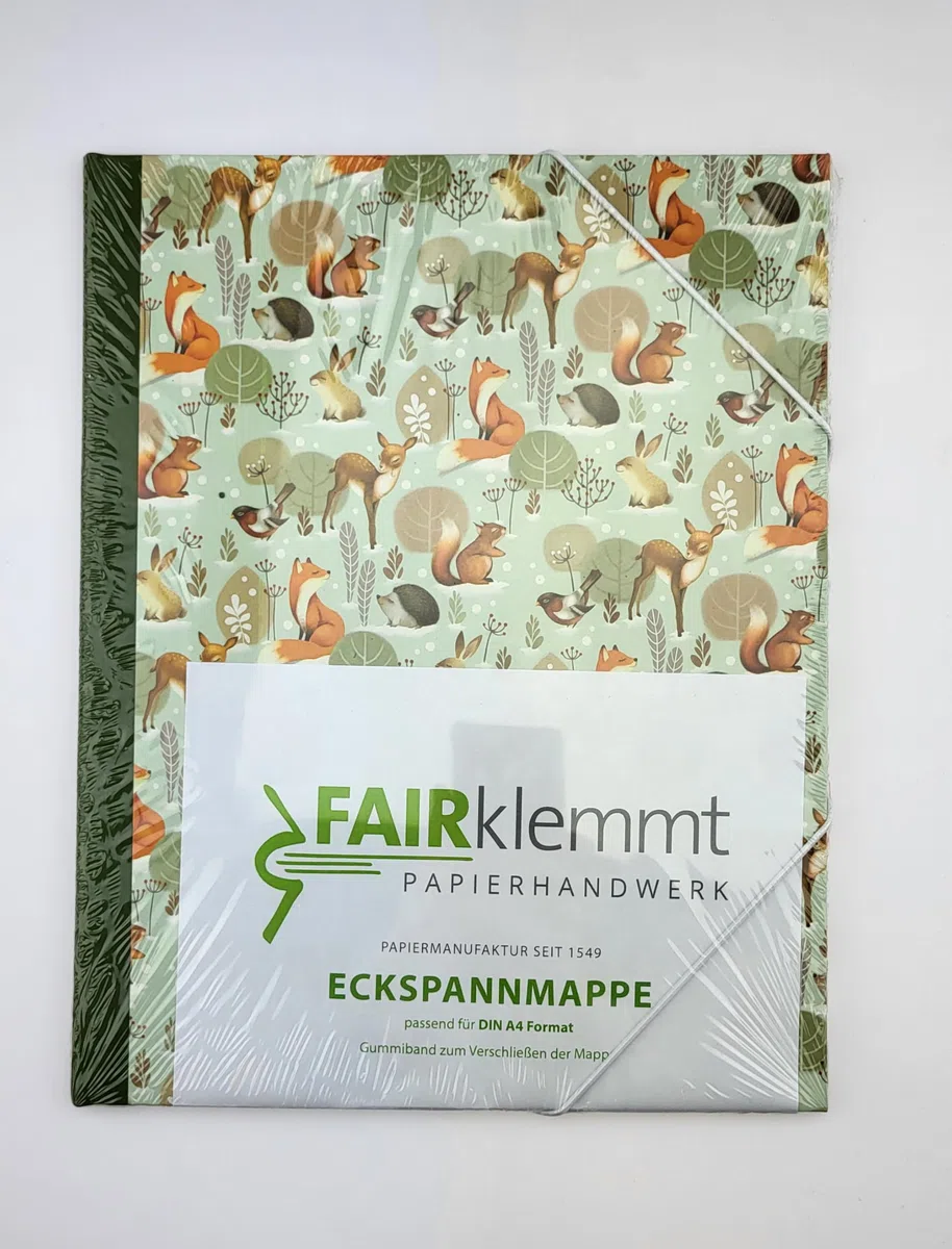 Eckspannmappe Kleine Waldfreunde Grün, A4
