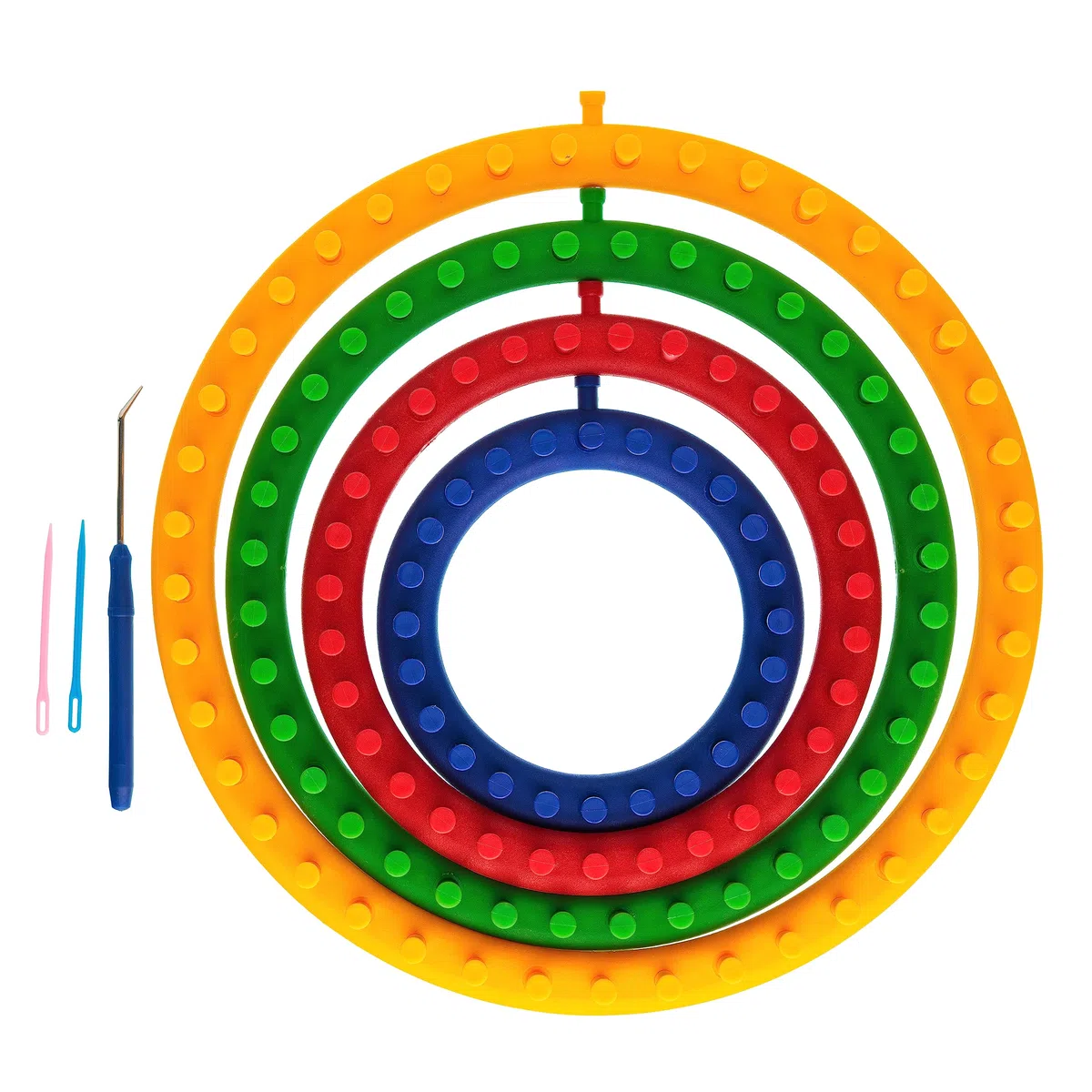 Quilted Bear Round Knitting Loom Set - Perfekt für die Herstellung von Hüten, Schals und mehr
