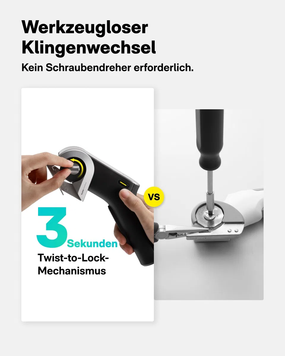 HOTO 2 Stück titanbeschichtete Ersatz-Rundmesser für HOTO Edgeflow Elektroschere, langlebig & scharf, Ersatzklingen für Kartonschneider für Karton, Stoff, DIY, Teppich, Leder, Papier, Kunststoff
