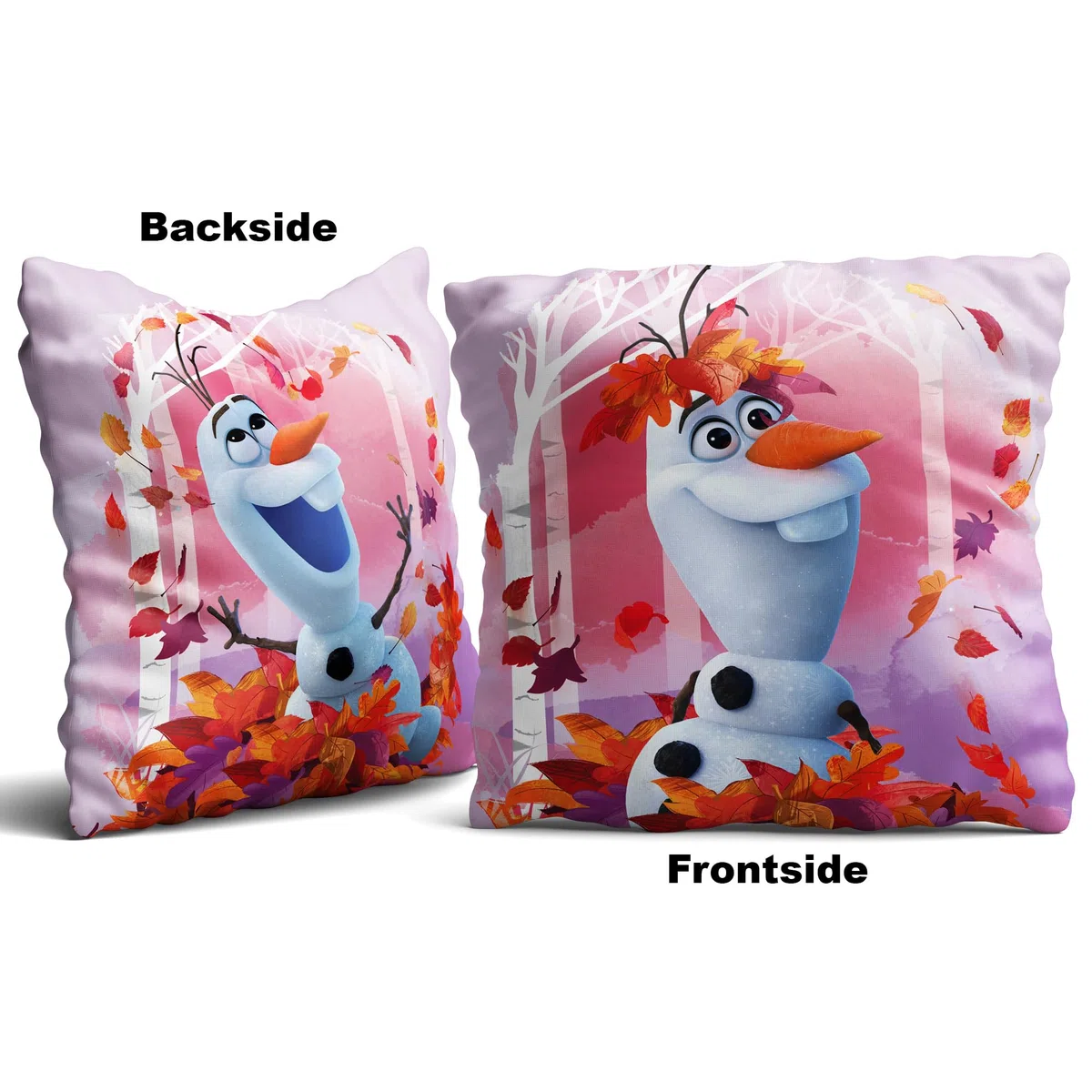 Frozen Die Eiskönigin Kissen Olaf Summer 40cm x 40cm Dekokissen Kuschelkissen Wendekissen Kinderkissen Schmusekissen Kopfkissen Anna Elsa Sven Kristoff Disney Vorder- und Rückseite zur Bettwäsche