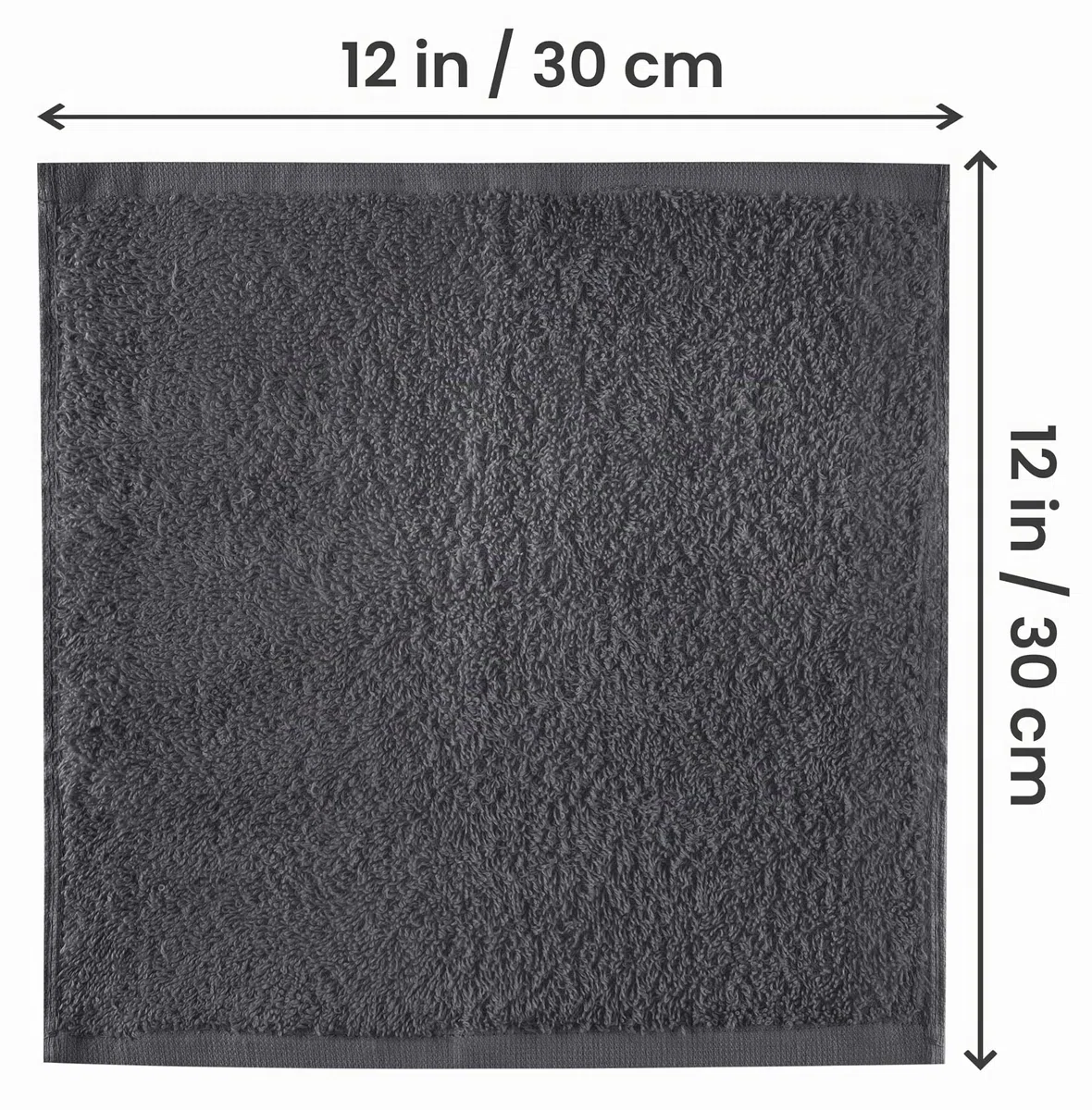 Utopia Towels - 24 Stück Seiftücher, 30x30 cm mit Aufhängeschlaufen, saugfähige Waschlappen zum Abwischen und Reinigen des Gesichts aus 100% Baumwolle (Grau)