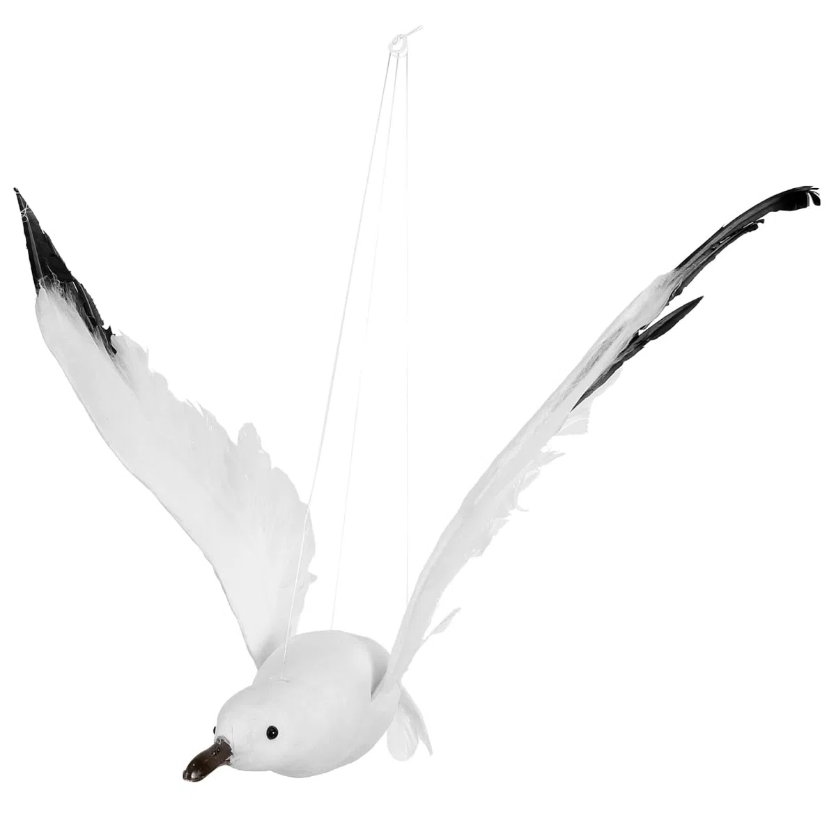GARVALON 1stk Hängende Fliegender Vogel Möwe Deko Schaumstoff Vogel Modell Schaumstoff Weißer Vogelschmuck Taubenschreck Weihnachtsdeko FüR Garten Balkon Party Hochzeit Innen AußEn