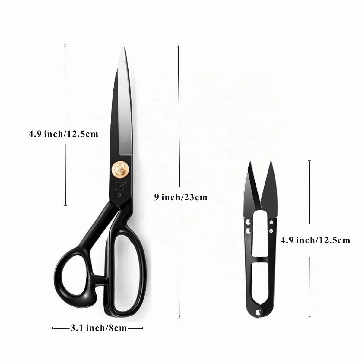 Schneiderschere 24 cm – Schneiderschere mit scharfen Klingen und weichem Griff zum Schneiden von Stoffen, Leder, Material, Kleidung, Änderung, Schneidern
