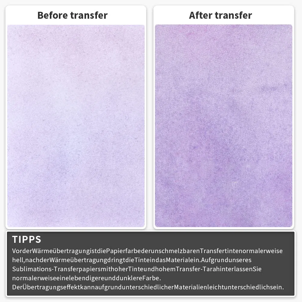Infusible Transfer Ink Sheets Unschmelzbare Transfer-Tintenblätter, Farb- und Mustertransferfolie (Watercolor 2)