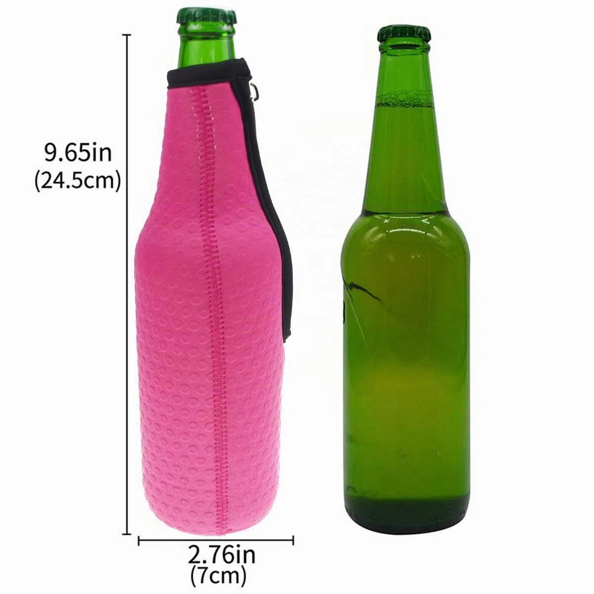Orchidtent Bier Flaschenkühler, 6 Stück 17,6 Oz (500ml) Neopren Isoliert Reißverschluss Faltbar Bier Flaschen Kühler/Weinkühler/Getränkekühler 6 Colors 2