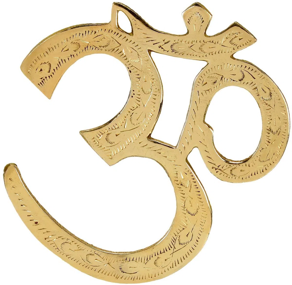 OM Zeichen aus Messing zum Aufhängen 17 cm