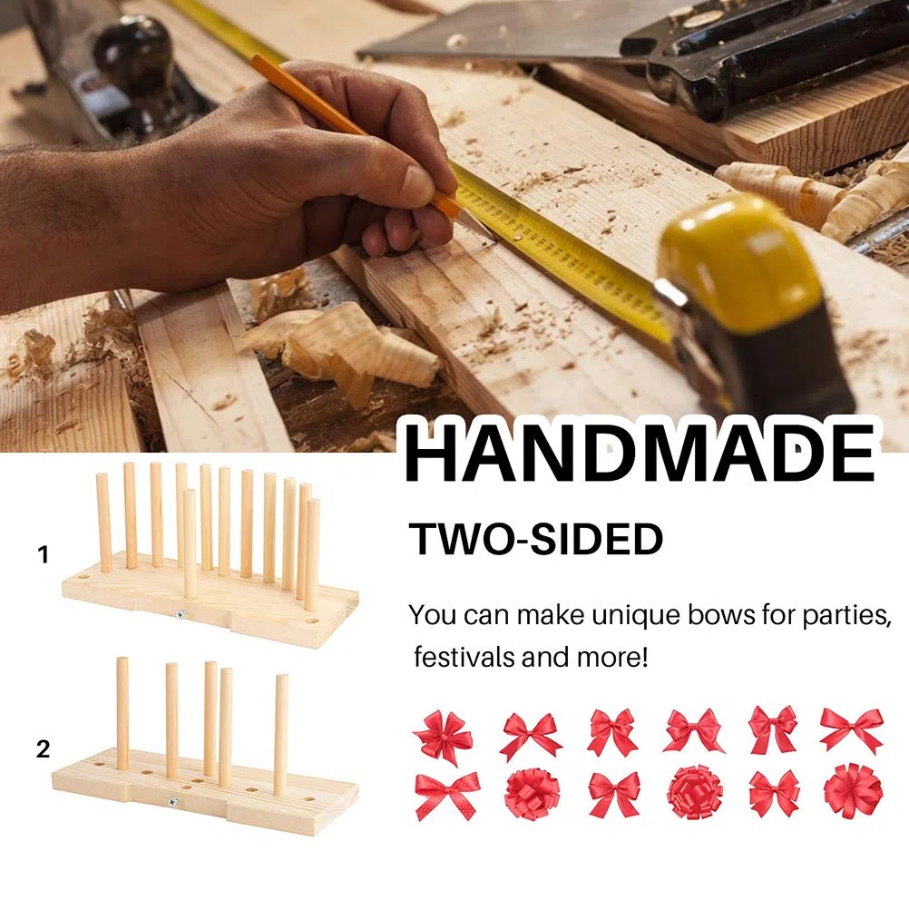 Holzkranz-Bogenmacher-Werkzeug, Langlebige Tragbare Bindemaschine mit Einstellbarer Größe, Erstellen Sie Perfekte Schleifen für Jeden Anlass (Beige)
