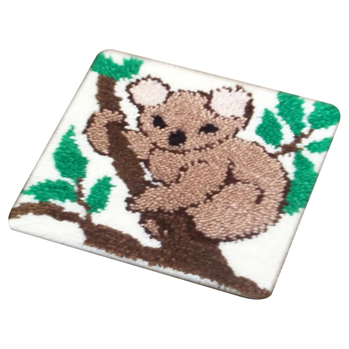Knüpfhaken-Teppiche für Kinder – 30 x 30 cm DIY Teppich-Häkelgarn-Set, Garnteppich-Hakensets, Bastelset, Nadel – Mehrzweck-Bastelprojekt für Erwachsene, Kinder, Damen und Herren