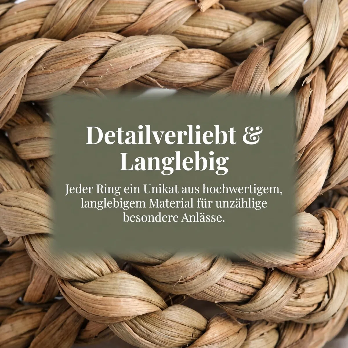 HOMSFOU 6 Stück Gewebte Serviettenringe: Rustikale Tischdekoration aus Jute – Bauernhaus-Serviettenhalter, geflochtene Strohringe für natürlichen Look