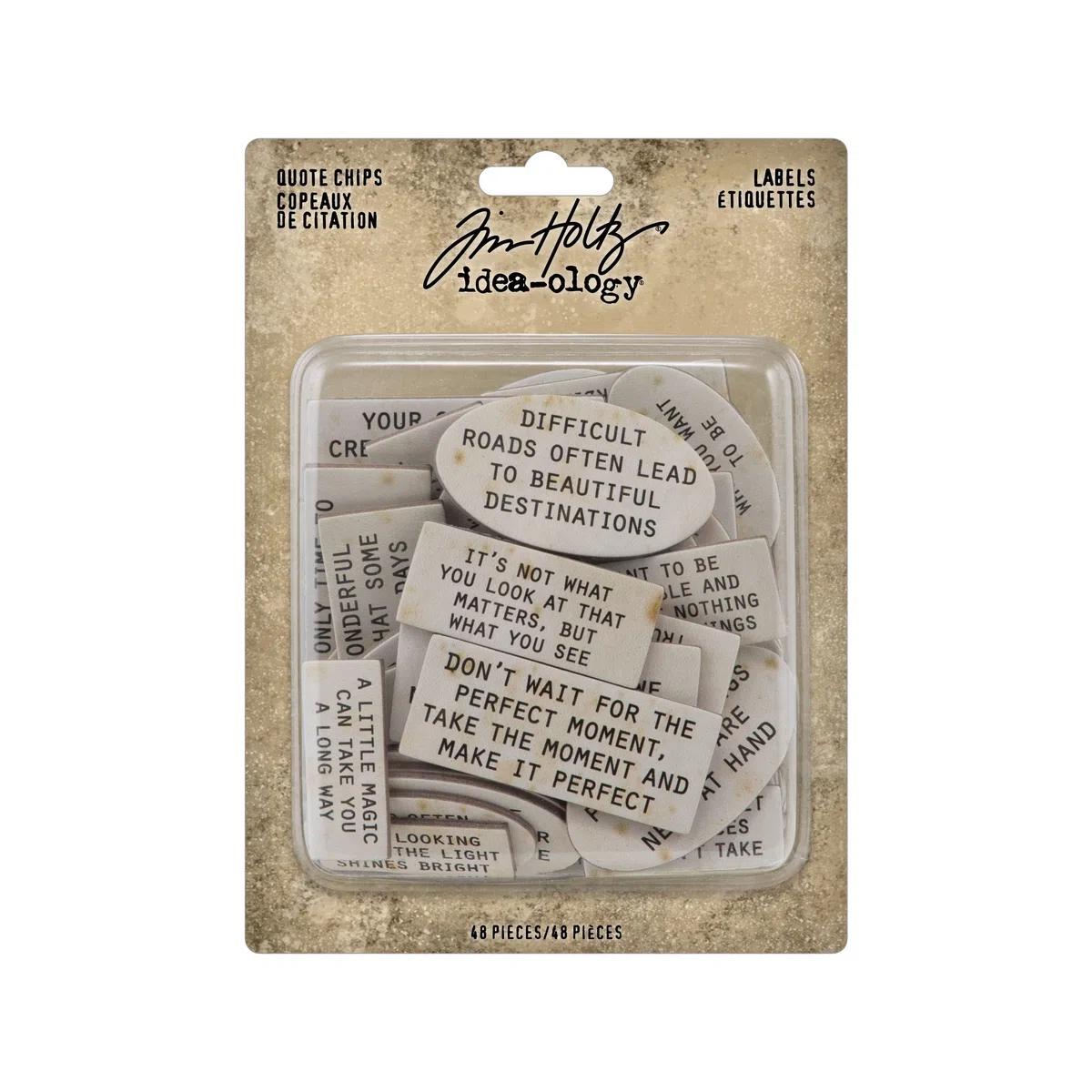 Idea-Ology Chipboard Quote Chips 48/Pkg-Labels TH94320