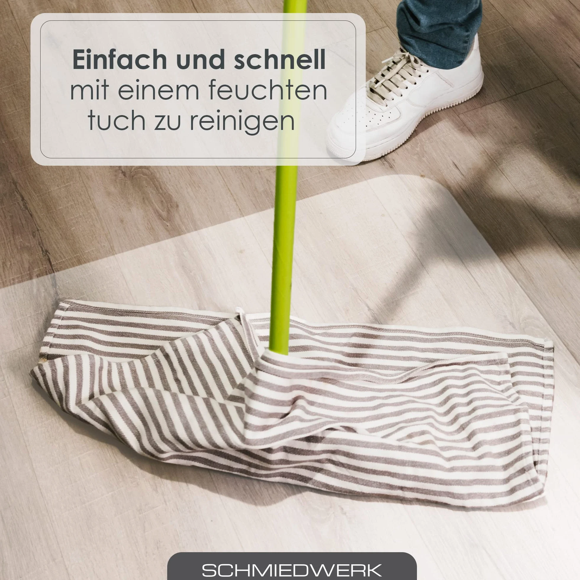 SCHMIEDWERK Bürostuhl Unterlage versch. Größen - Bodenschutzmatte für Schreibtischstuhl Antirutsch in milchweiß | Made in Germany (90x120cm)