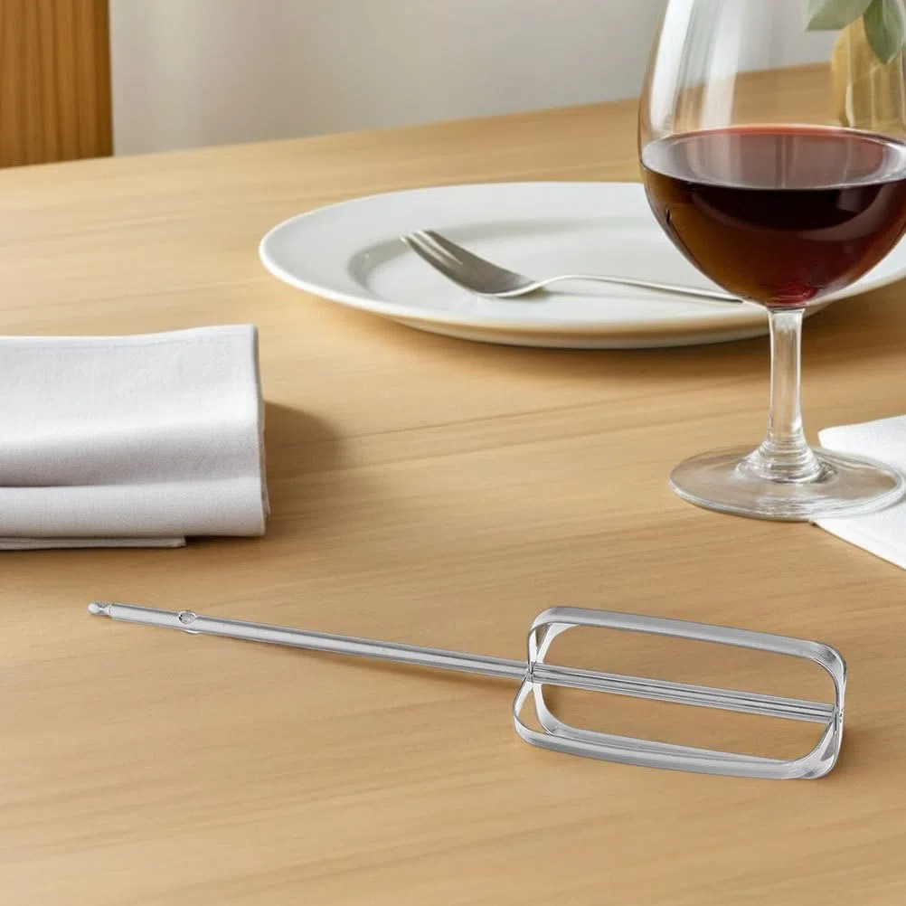4 Stück Teiliges Handmixer Ersatzteile aus Elektrische Rührbesen und Schneebesen Universelle Küchenmixer Aufsätze für Teig Ei Backen und Kochen Silberfarben