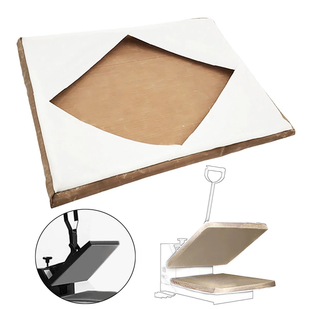 Press Cover Hochtemperaturbeständige Schutzabdeckung für Heißpresse Aus Polyester für Sublimation Druckmaschinen Und Langfristige Nutzung, 30cmx38cm