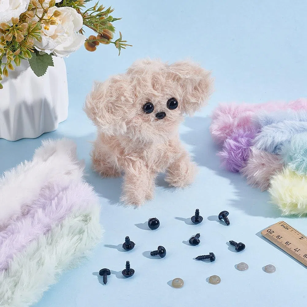 NBEADS 20 Stück Jumbo Chenille Pfeifenreiniger, 100x2.6cm Pfeifenputzer zum Basteln Set Chenilledraht Basteldraht mit Mini-Augen und Nasen für DIY Projekte Craft Dekorationen, 10 Farben