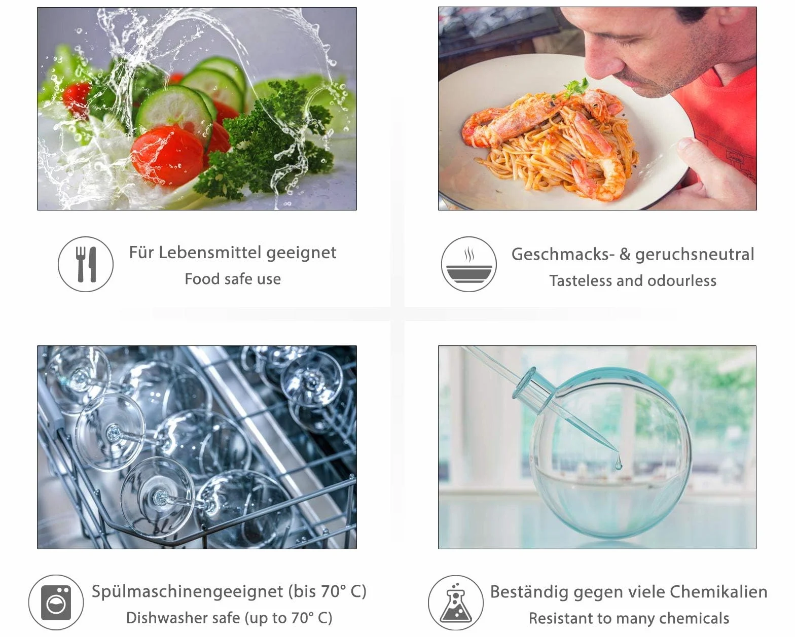 Octopus 5x Quetschflaschen, Ketchupflaschen 500 ml mit weißem Ketchupdeckel und Beschriftungsetiketten